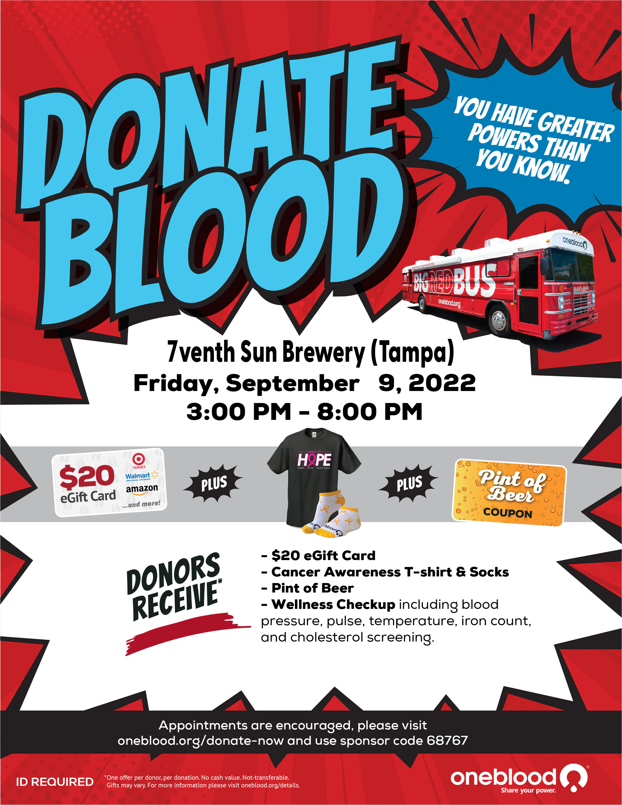 Pint For A Pint Tampa Blood Drive | 7Venth Sun Brewery