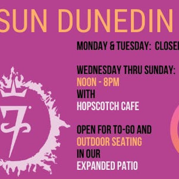 DUNEDIN OPEN FOR OUTDOOR SEATING W/ HOPSCOTCH CAFE