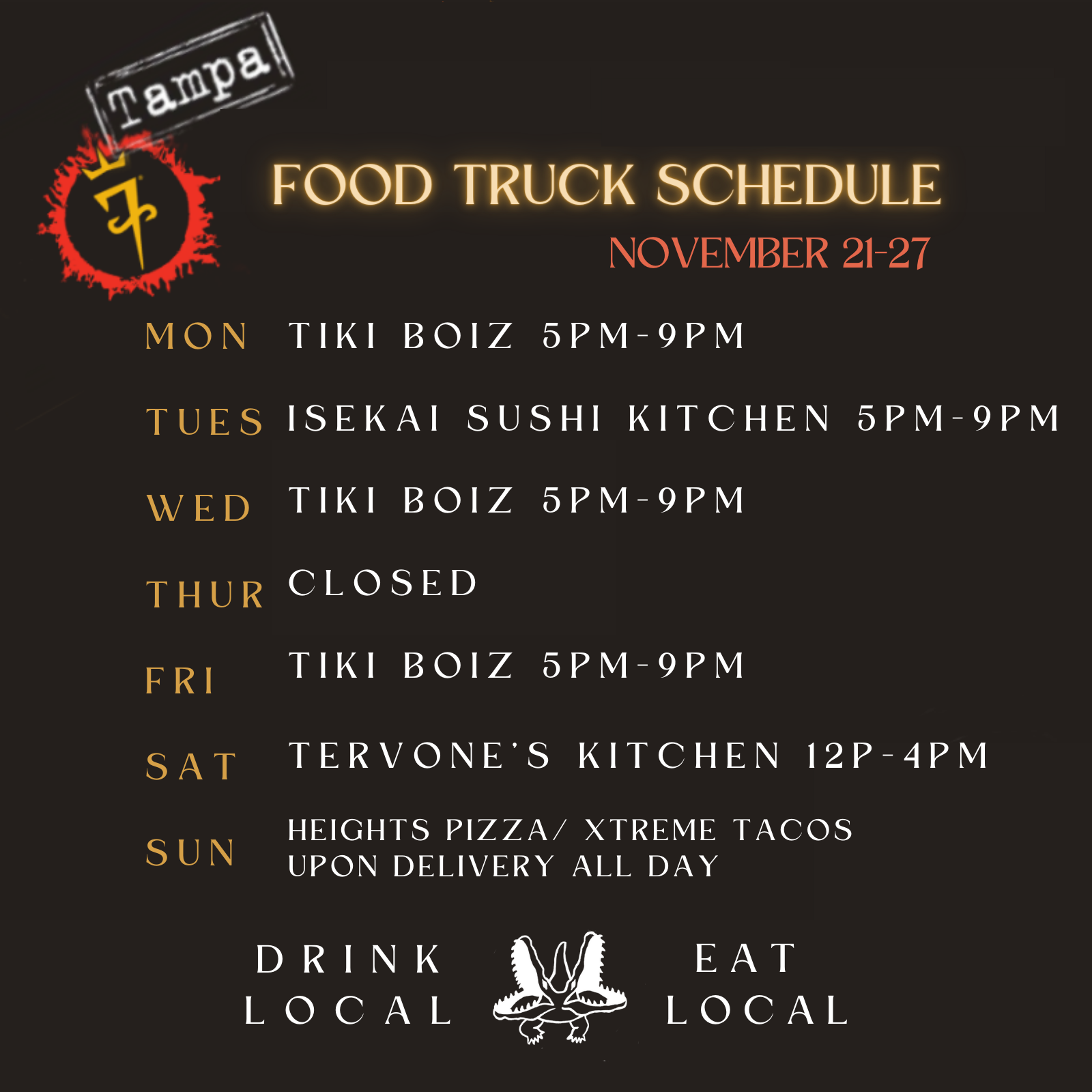 Food Truck Schedule Website