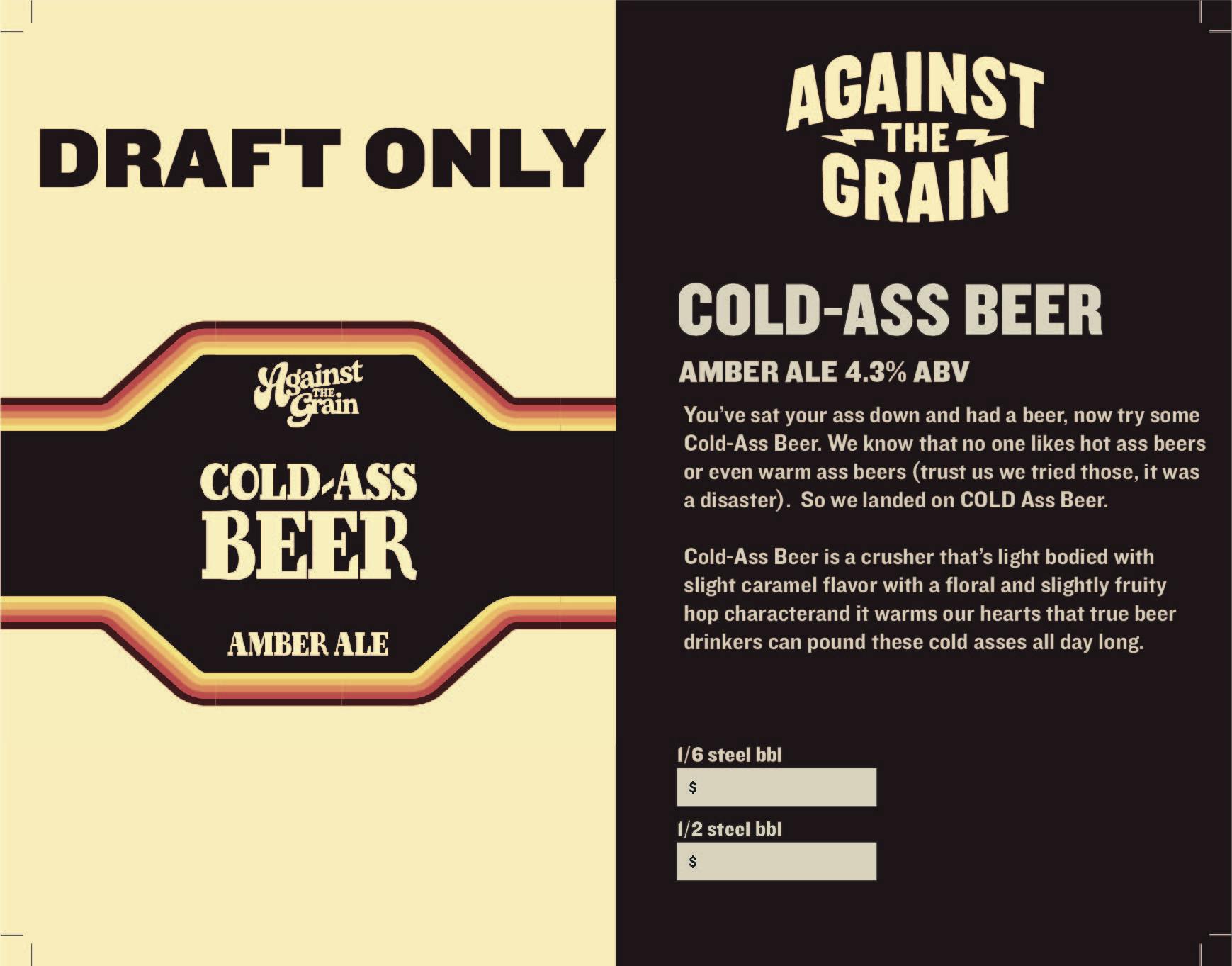 Cold-ass beer Sales Sheet