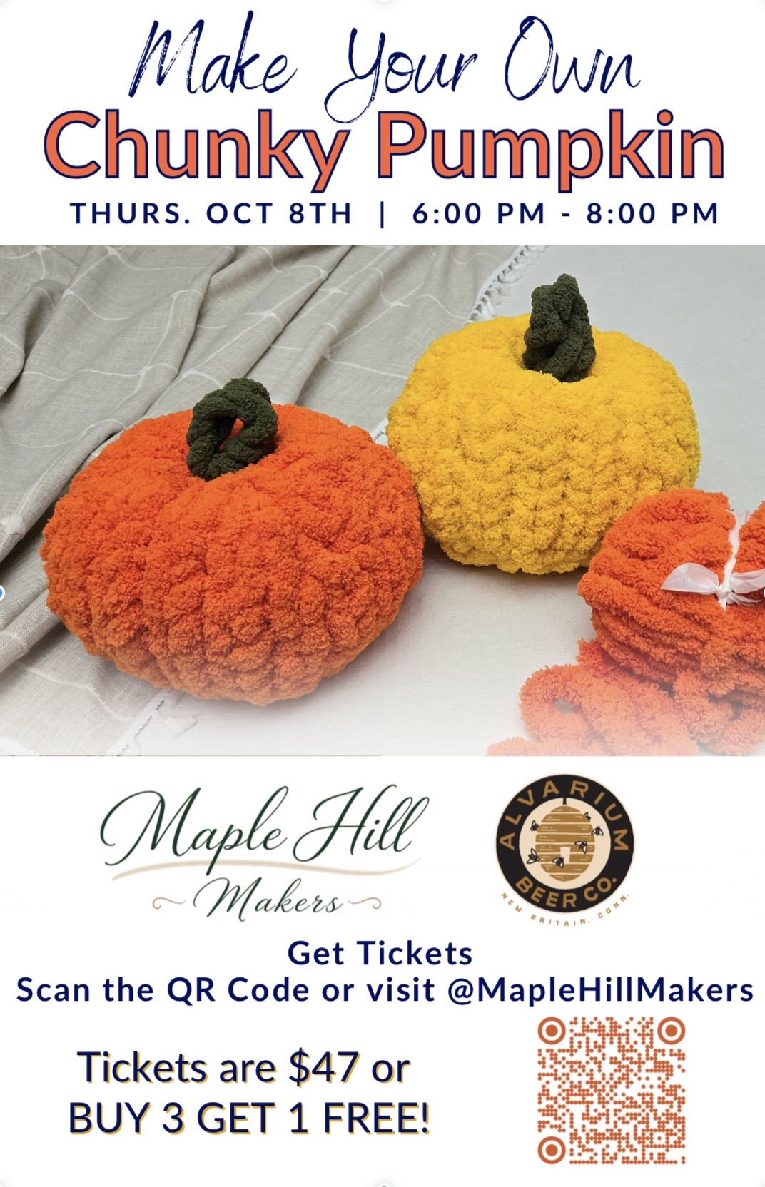 Chunky Pumpkin Making Class – Maple Hill Makers