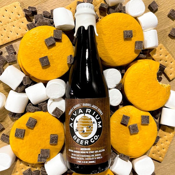 Moonana barrel aged stout with marshmallow