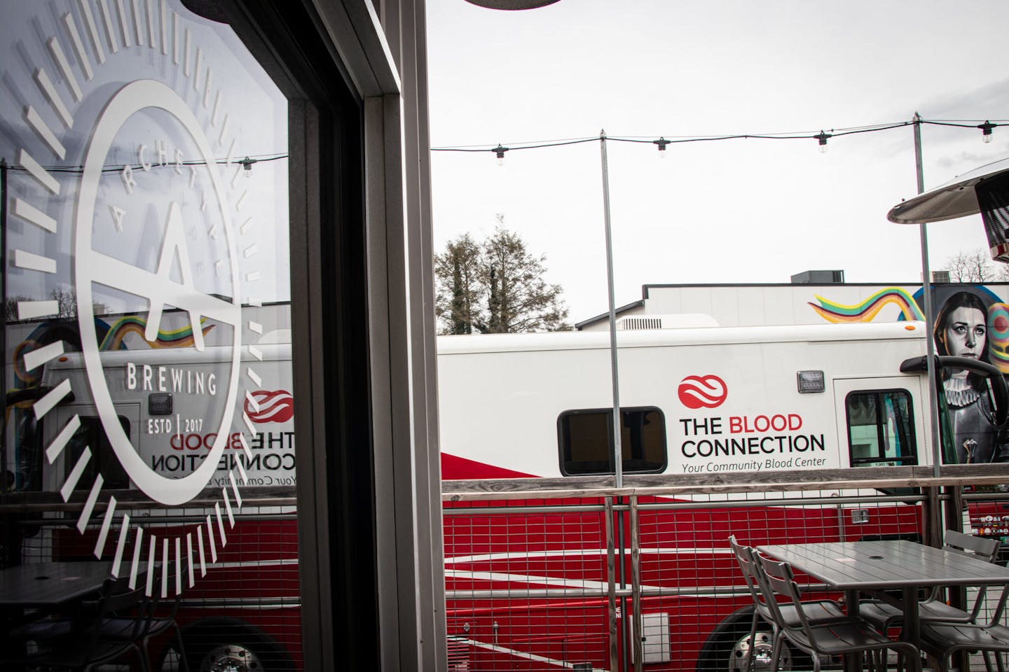 blood connection logos bus