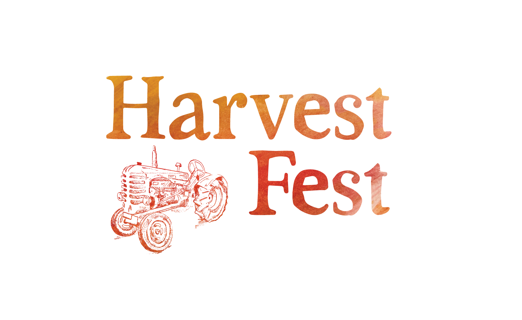 Harvest Fest Logo with red tractor