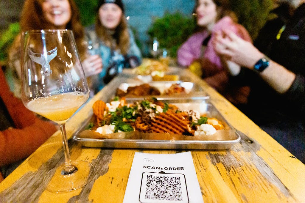 QR Code ordering for food and drinks