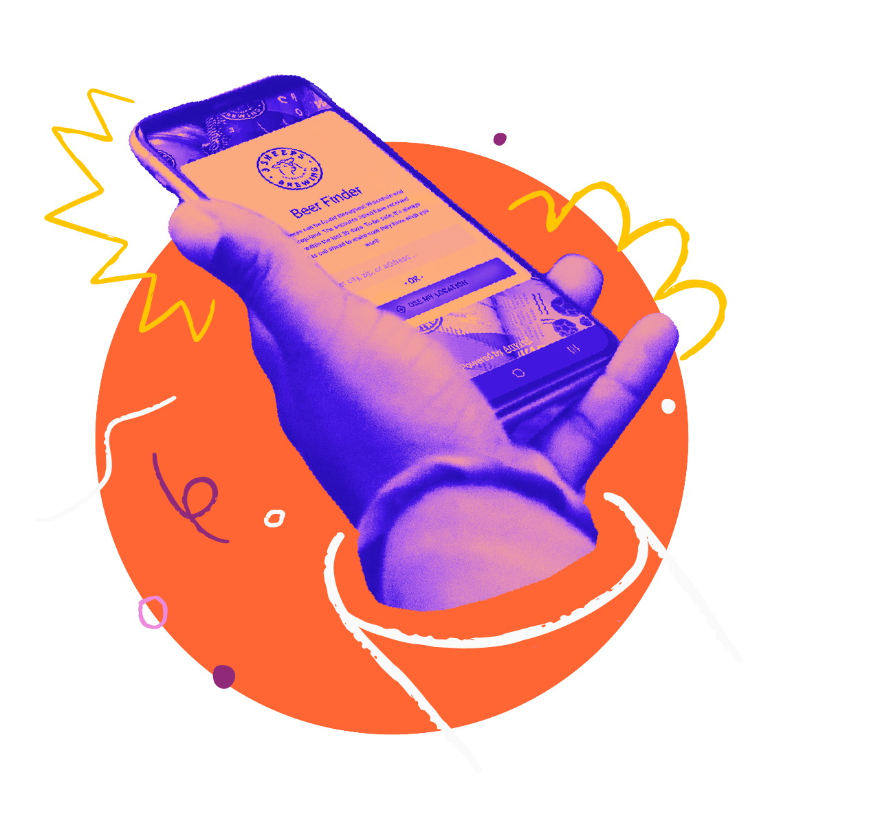 BevFinder duo-tone graphic