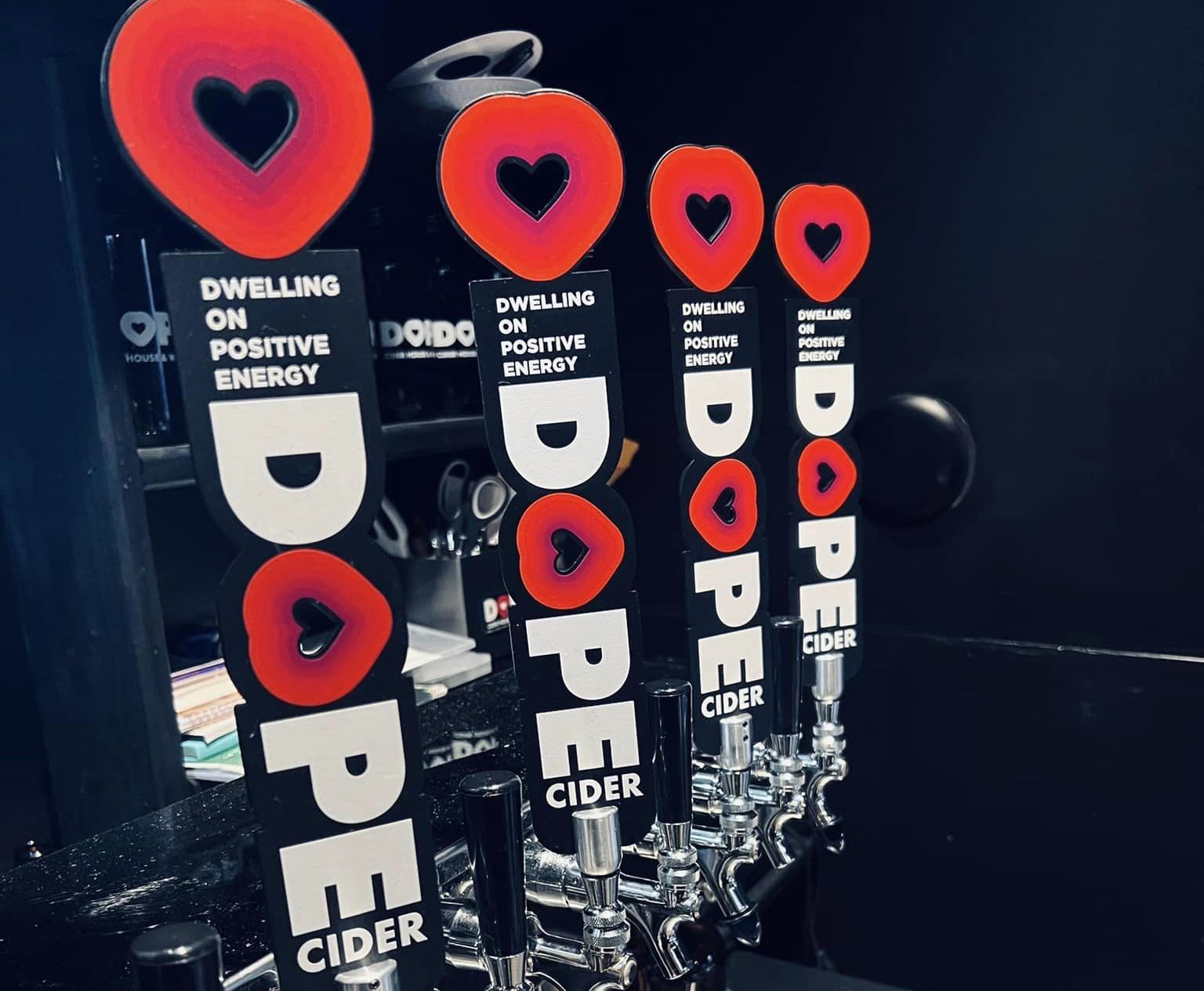 Dope Cider tap handles