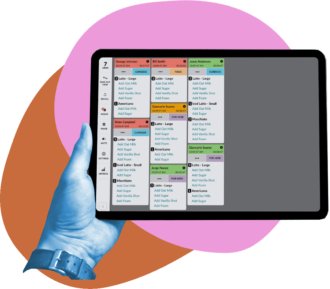 Fresh KDS screen in duotone