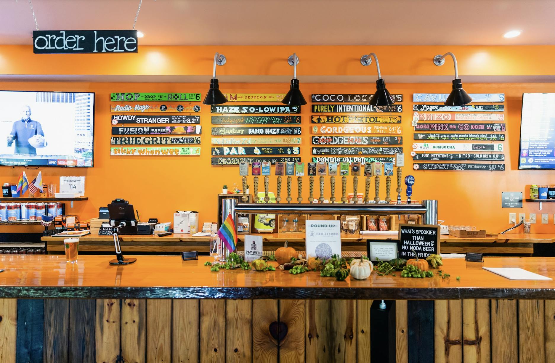 NoDa Brewing taproom interior