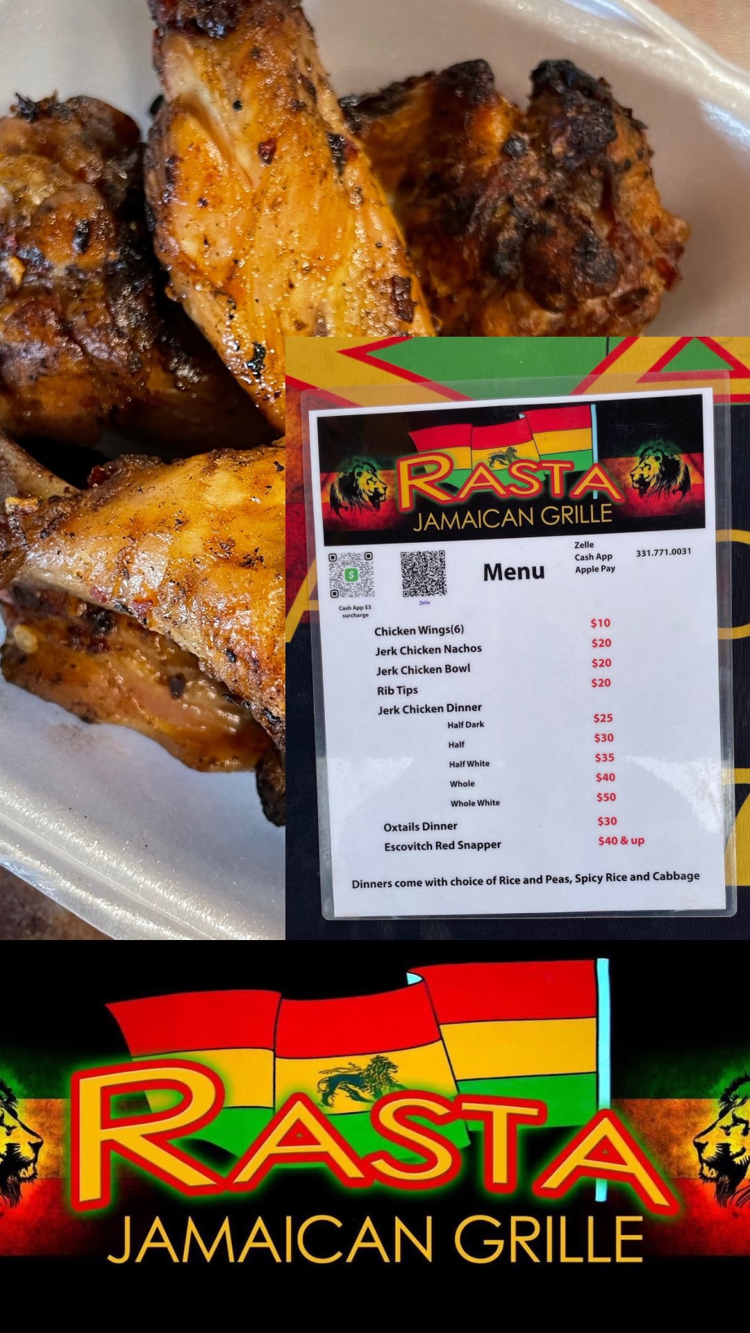 Rasta Jamaican Grille: 3pm to 8pm