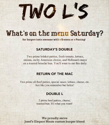 Two LL’s Smash Burgers