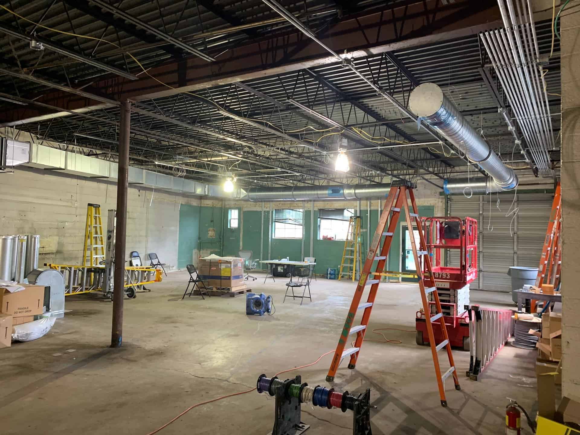 Babycat taproom under construction