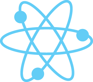 atom graphic - cyan
