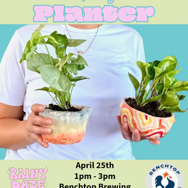 Planter making with RVA Rainy Daze