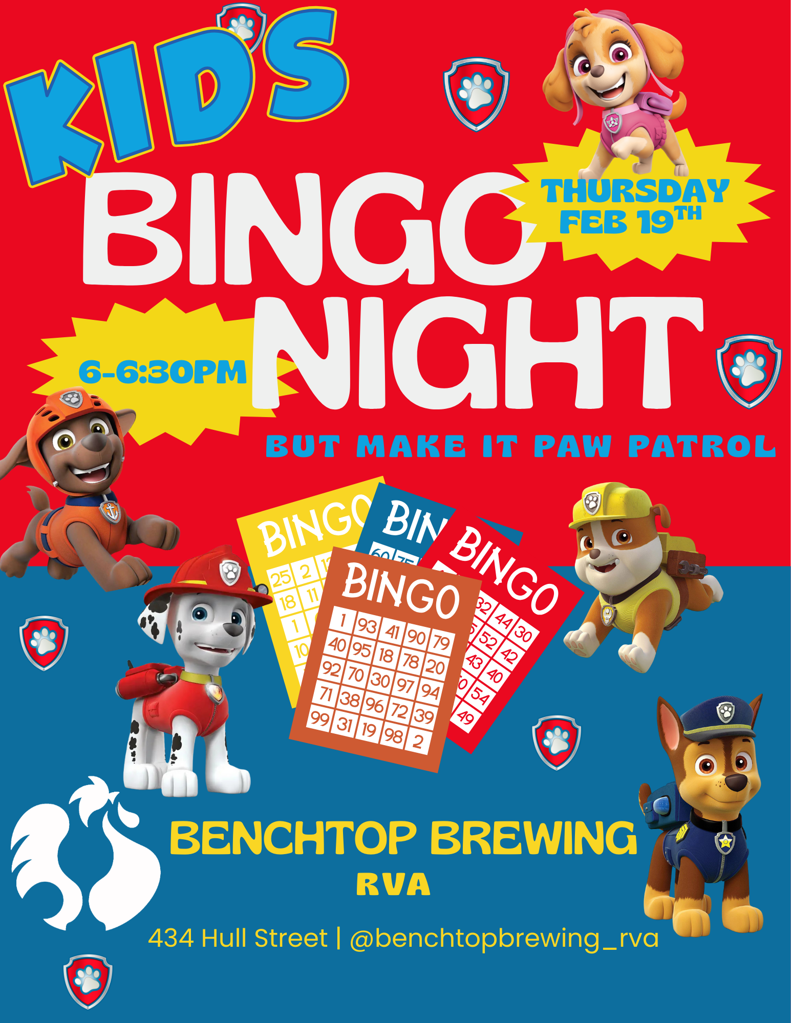 Red and Blue Playful Bingo Night Instagram Post (11 x 8.5 in) (8.5 x 11 in) (12)