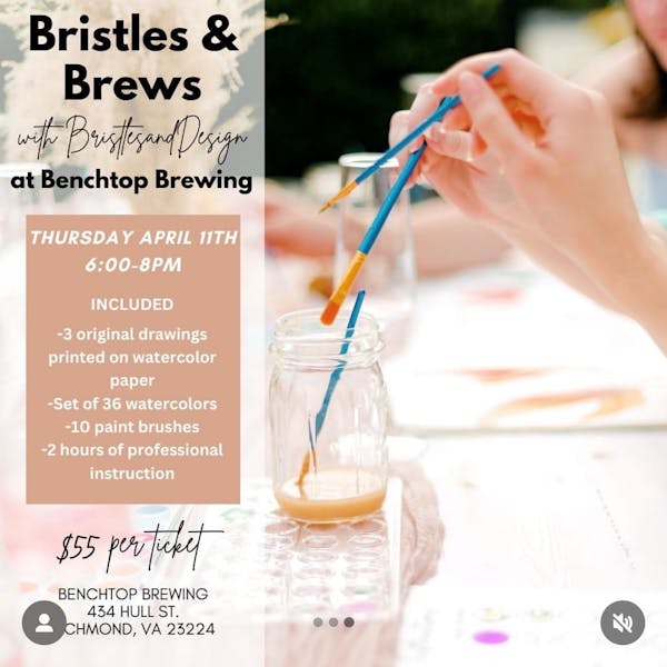 Bristles & Brews with Bristles and Design