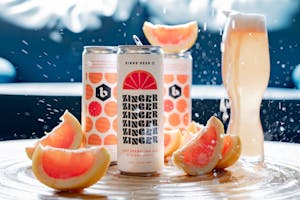 a photo of bingo zinger cans with grapefruit slices