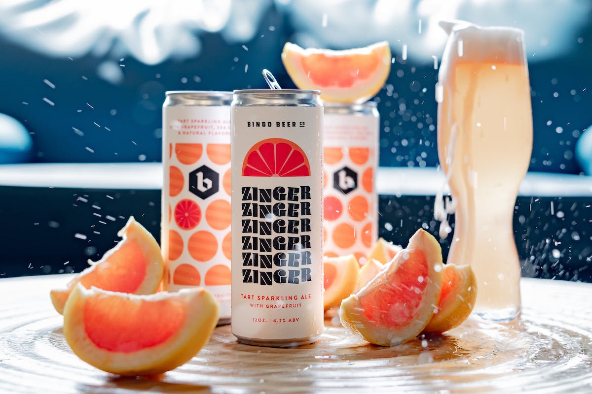 zinger a photo of bingo zinger cans with grapefruit slices