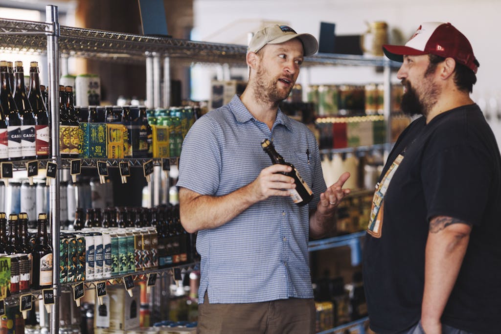 blue-door-db-7020 Owners talking about beer