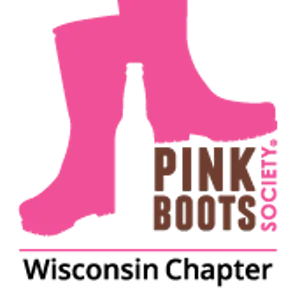 graphic of pink boots with the text Pink Boots Society Wisconsin Chapter