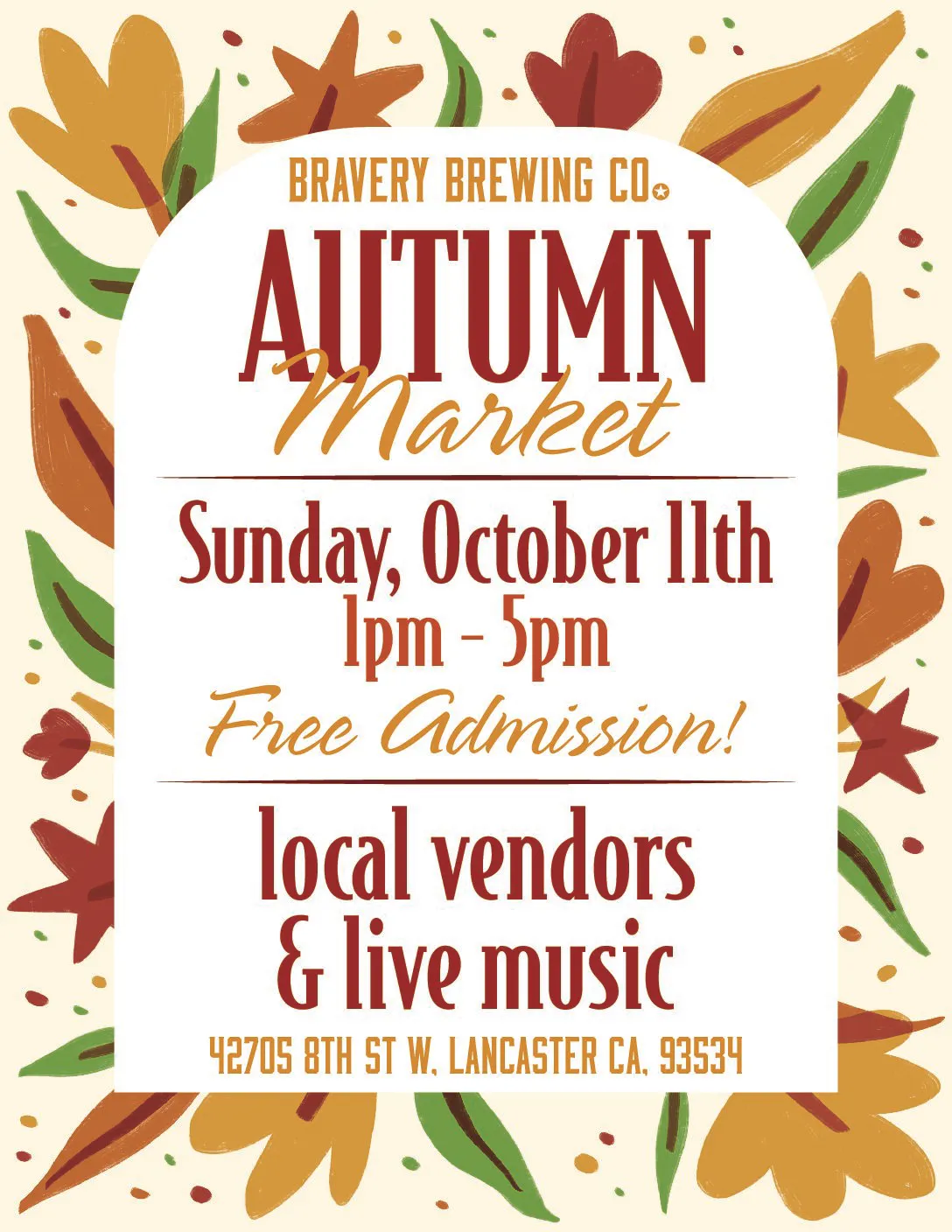 Flier showing event details.