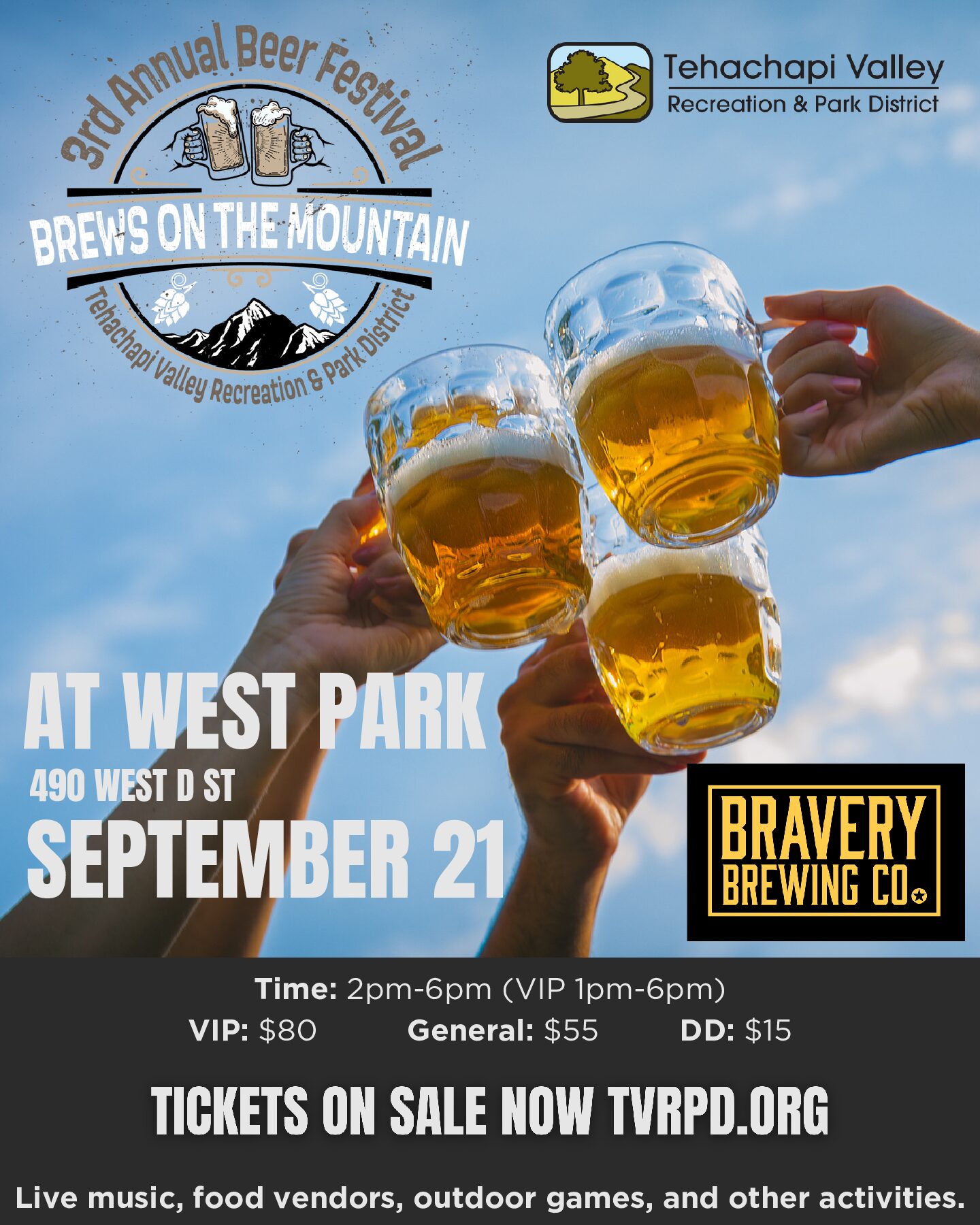 Flier showing event details.