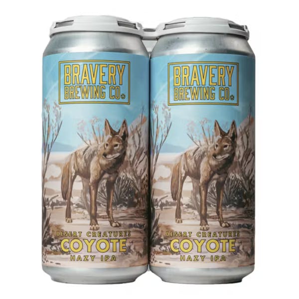 CoyoteUpdate canned four pack of Coyote hazy IPA