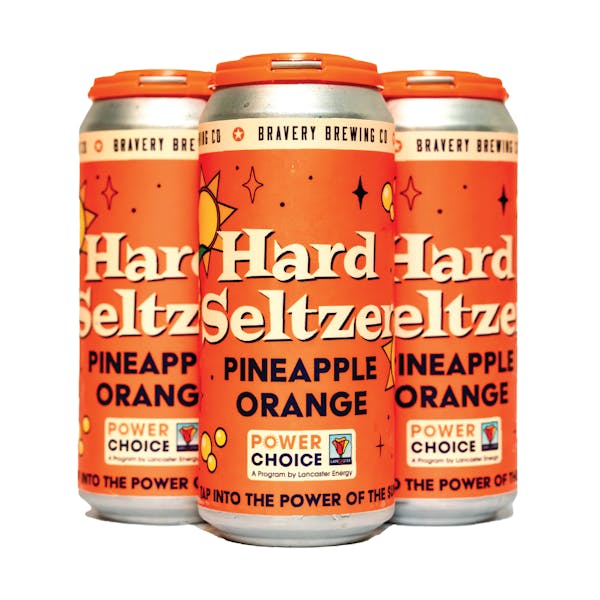 HardSeltzer-PinOran-Store Photo of a pack of Pineapple Orange Hard Seltzer on a white background.