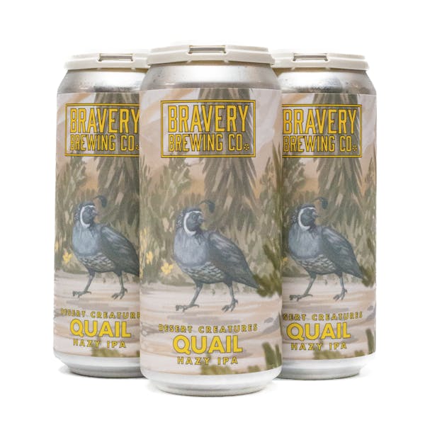 Quail canned four pack of Quail hazy IPA