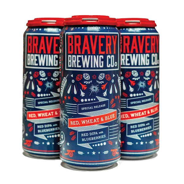 RWBUpdate2024-Product Canned four pack of Red,Wheat & Blue on a white background