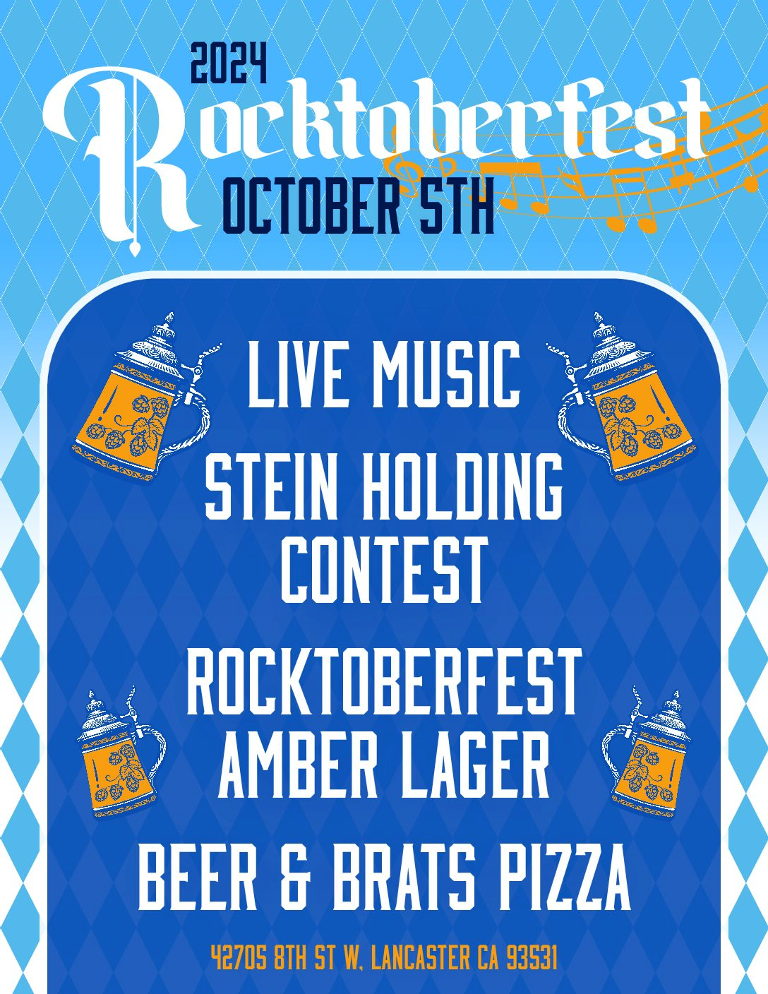 Flier showing event details.