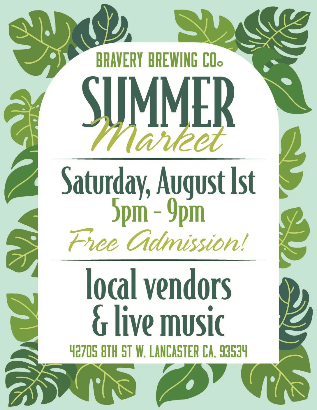 Flier showing event details.