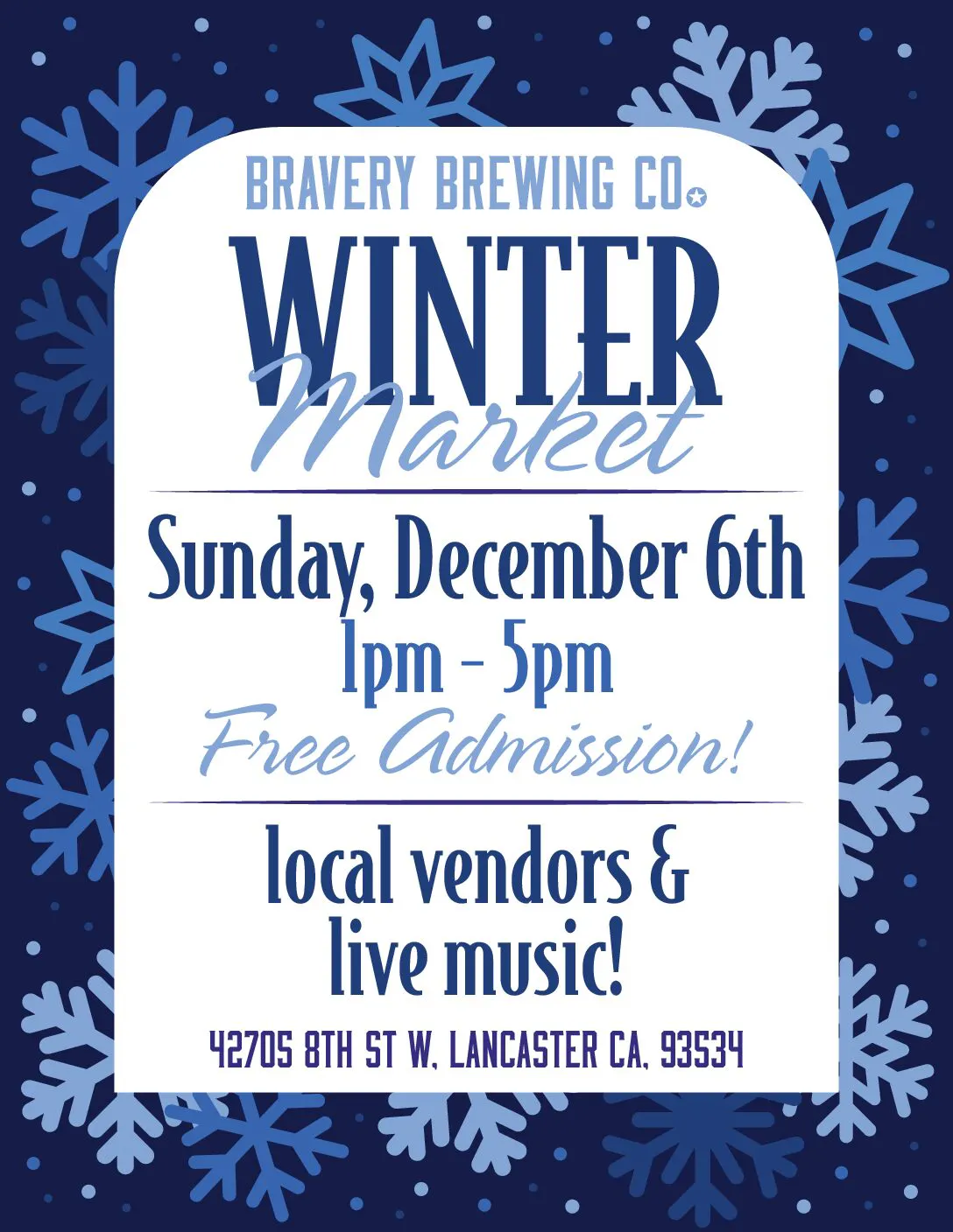 Flier showing event details.