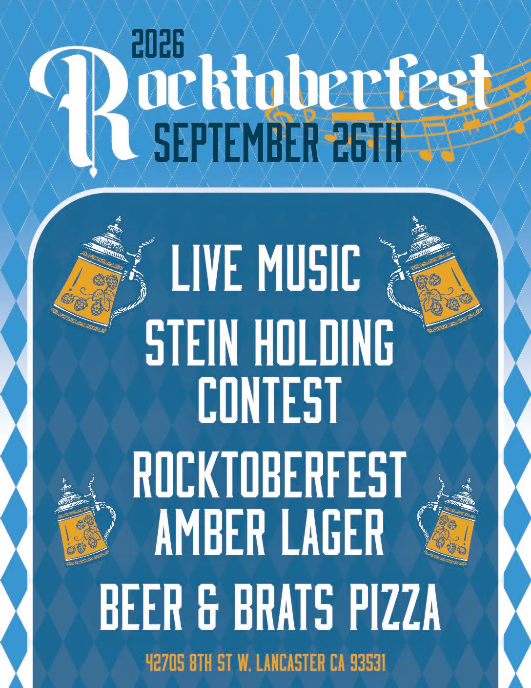 Flier showing event details.