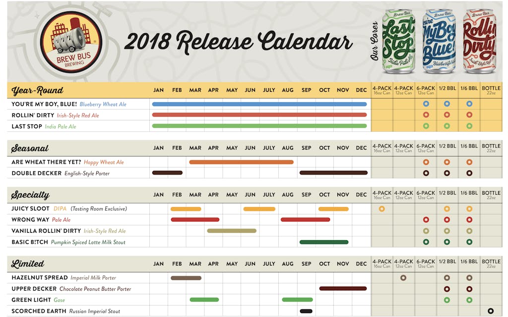 2018 Release Calendar