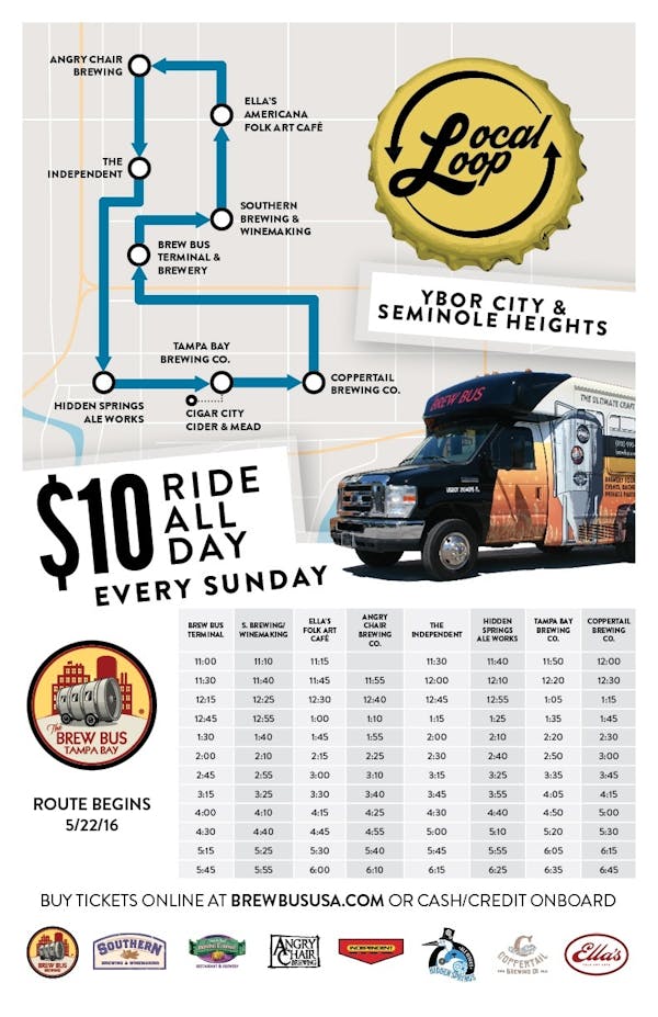 BRAND NEW LOCAL LOOP ROUTE: YBOR CITY, SEMINOLE HEIGHTS & DOWNTOWN TAMPA