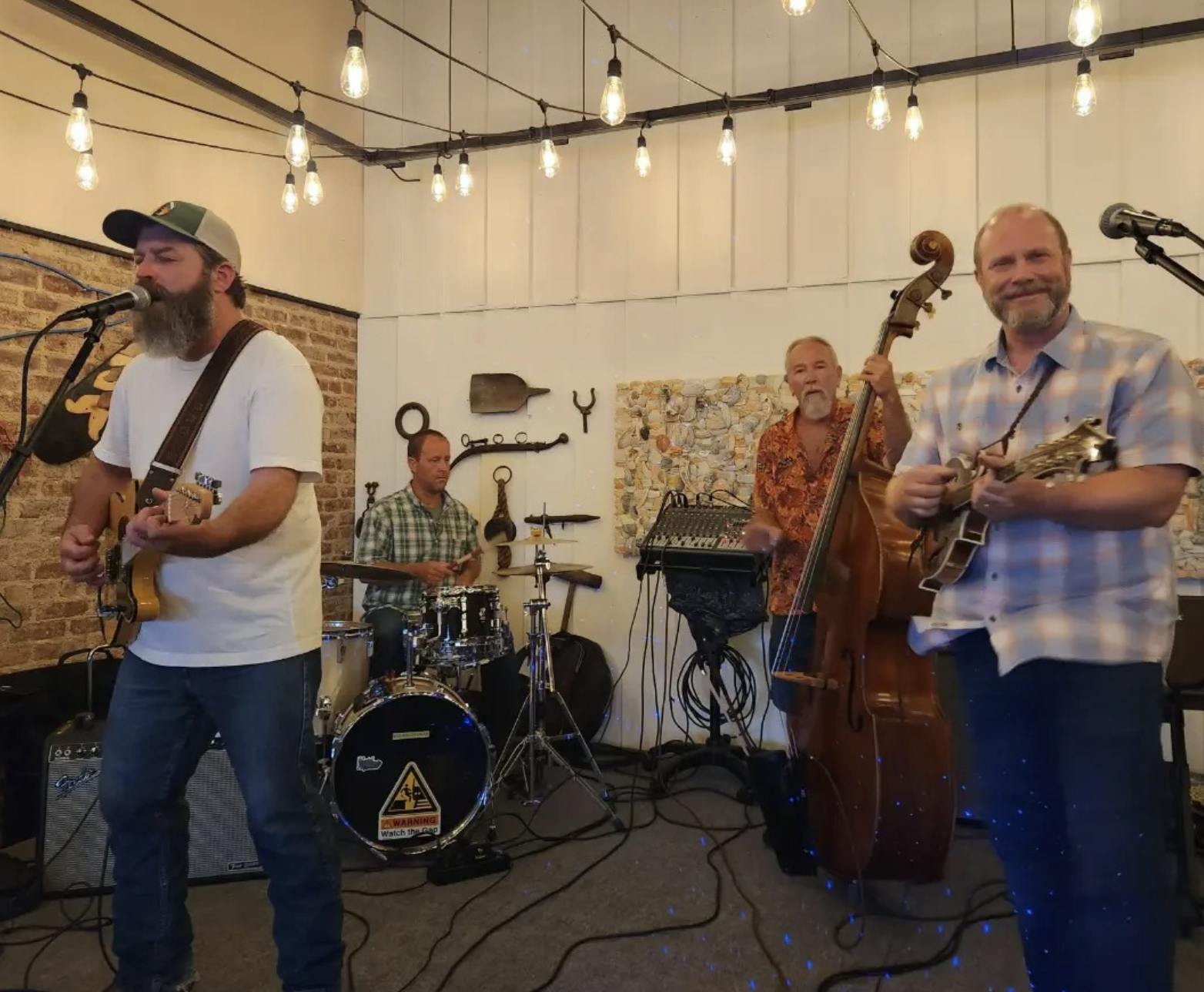 band playing on stage