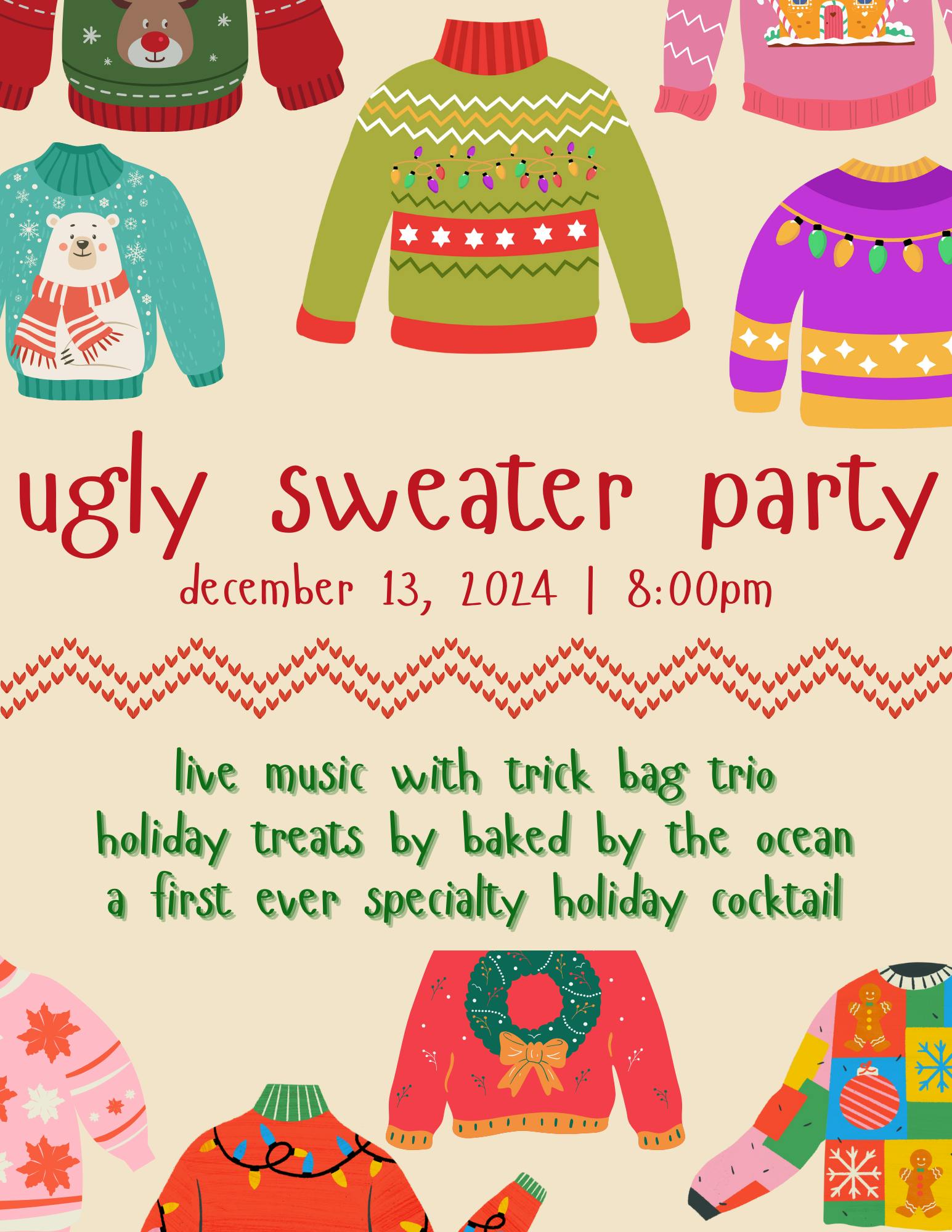 ugly christmas sweater flyer