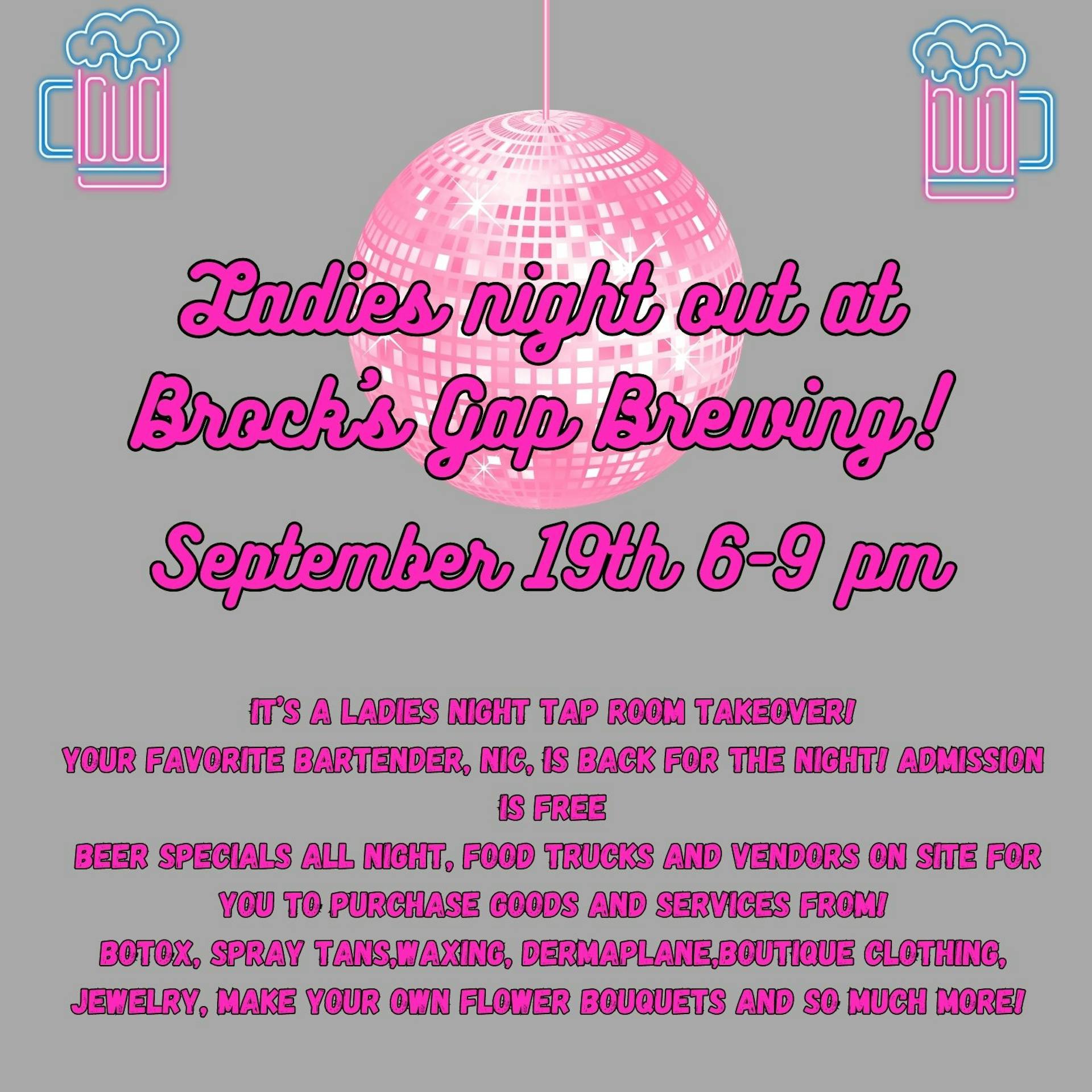 Ladies night out at Brock’s Gap Brewing! (1600 × 1600 px)