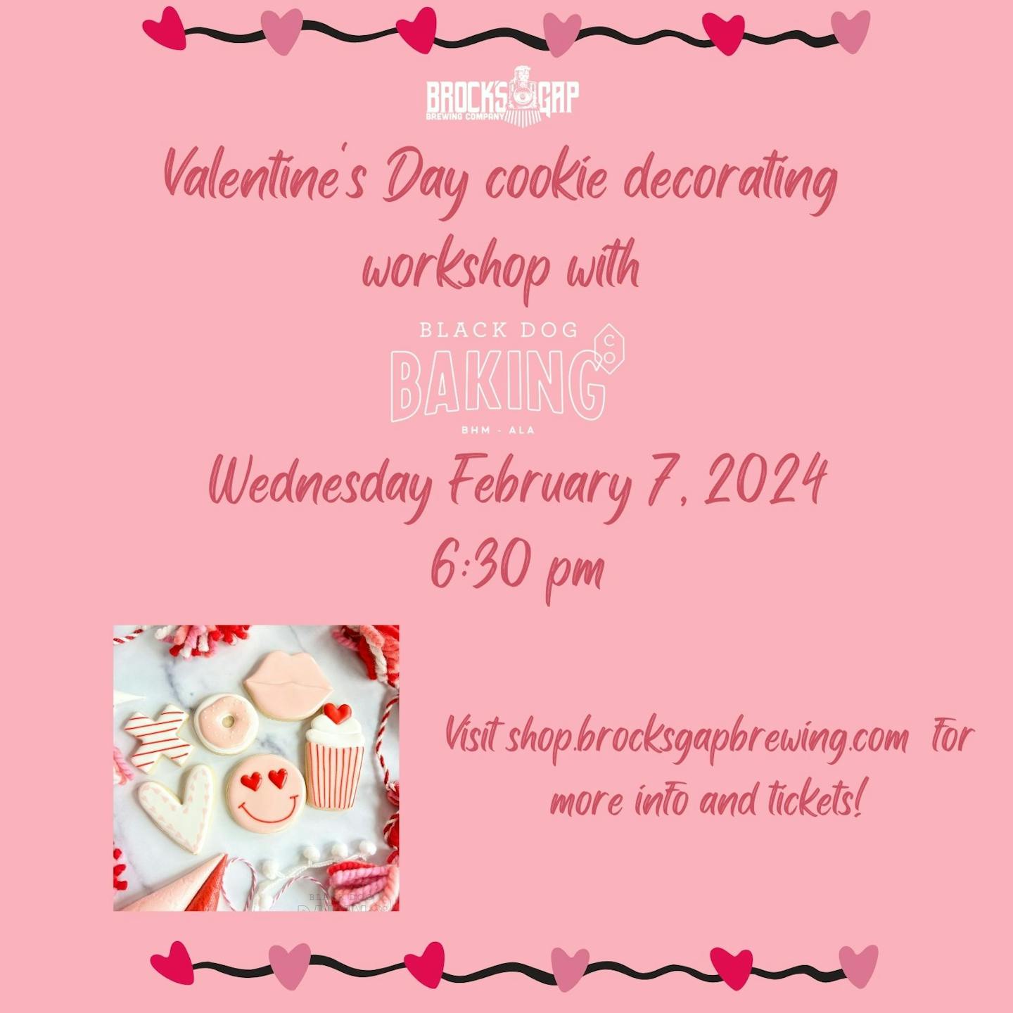 valentine's Day cookie decorating workshop (Instagram Post)