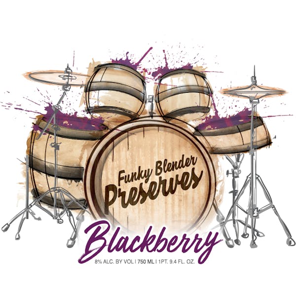 Funky Blender Preserves - Blackberry Label Funky Blender Preserves, Blackberry, Label