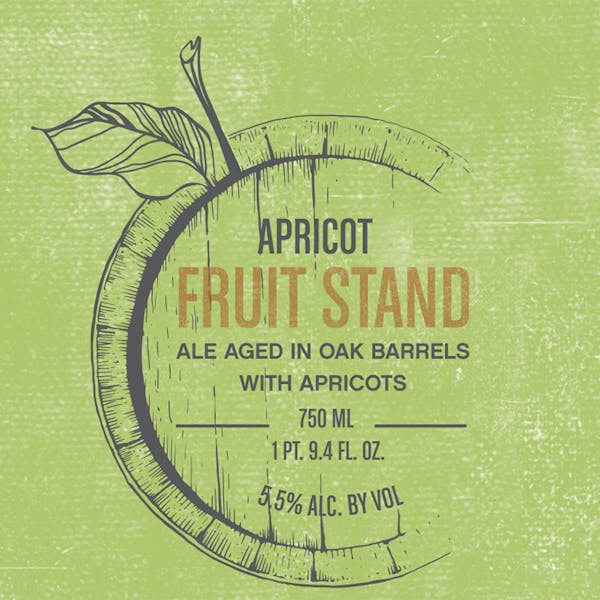 Label - Fruit Stand Apricot Fruit Stand Apricot, fruited farmhouse ale by Casey Brewing and Blending in Glenwood Springs, Colorado