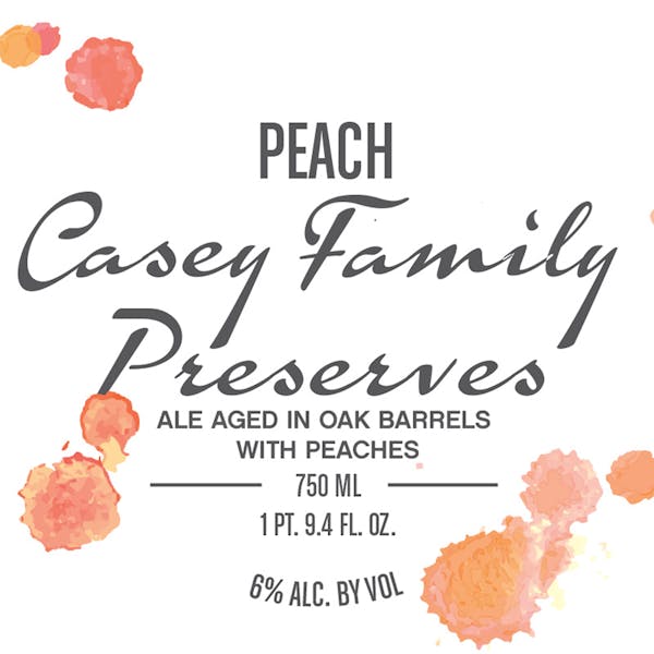 Label - Peach Casey Family Preserves Label - Peach Casey Family Preserves