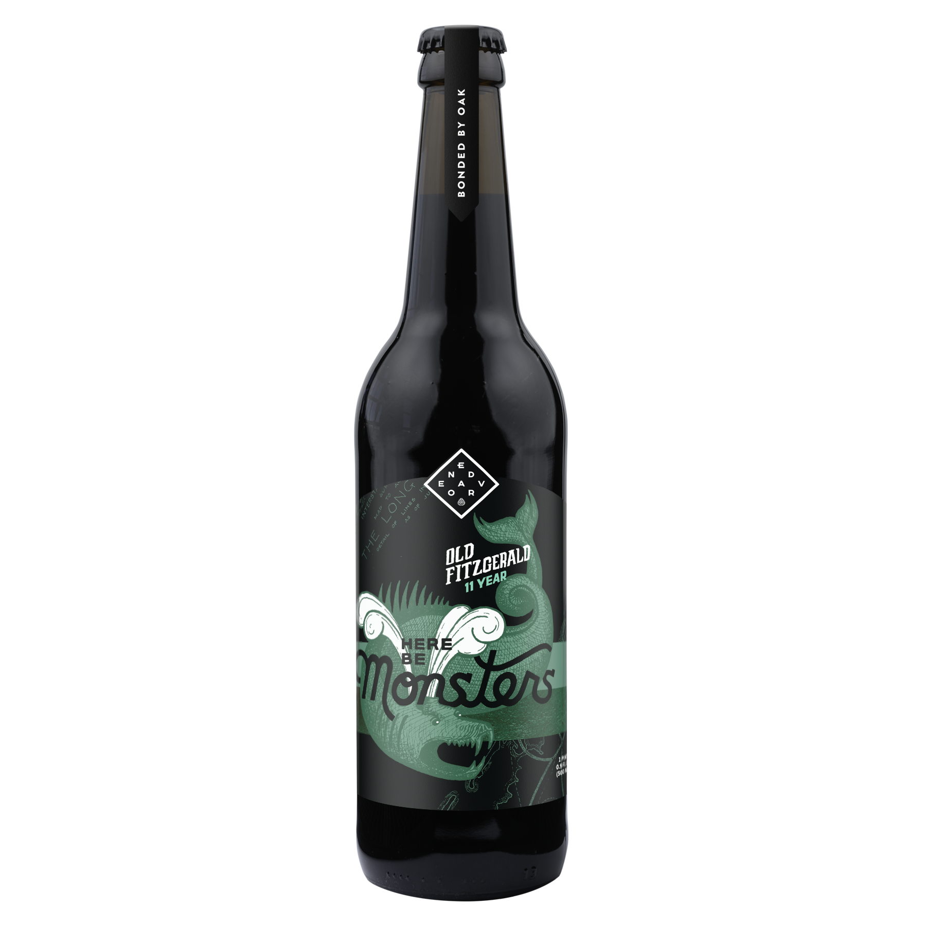 Here Be Monsters - 11 Year Old Fitzgerald bottle mockup