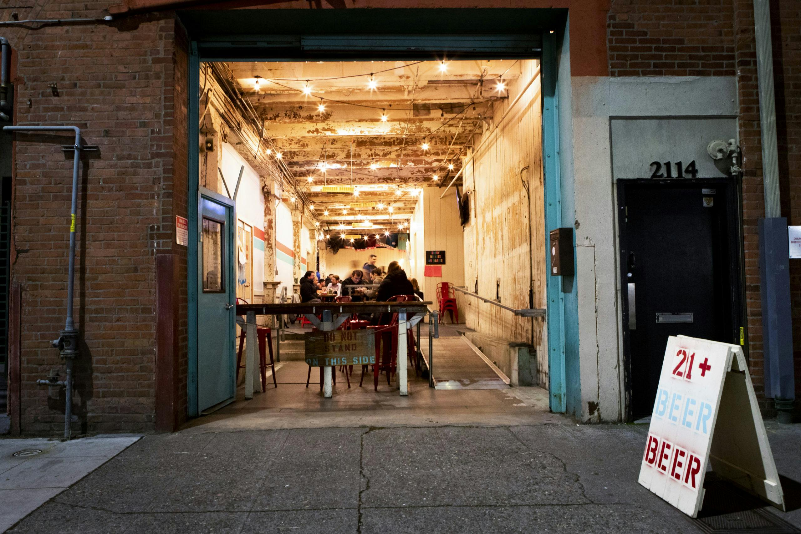 The outside of the brewery.