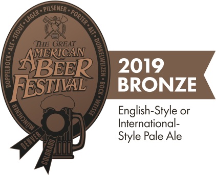 2019 GABF Bronze for English-Style or International-Style Pale