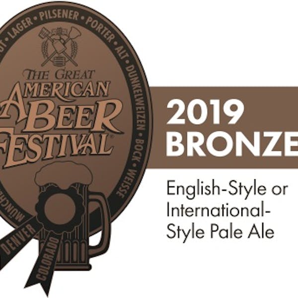2019 GABF Bronze for English-Style or International-Style Pale