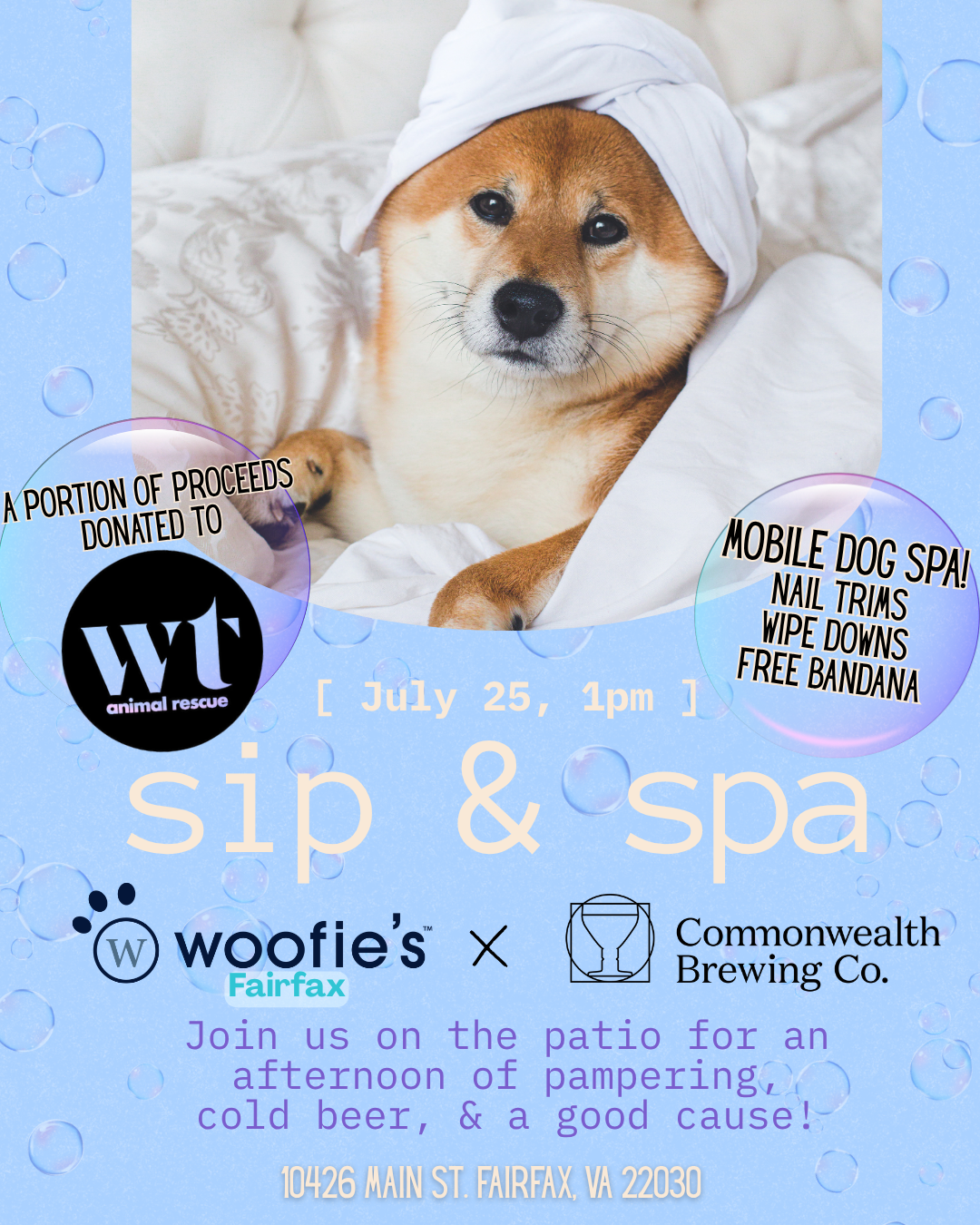 Sip & Spa w/ Woofies Fairfax