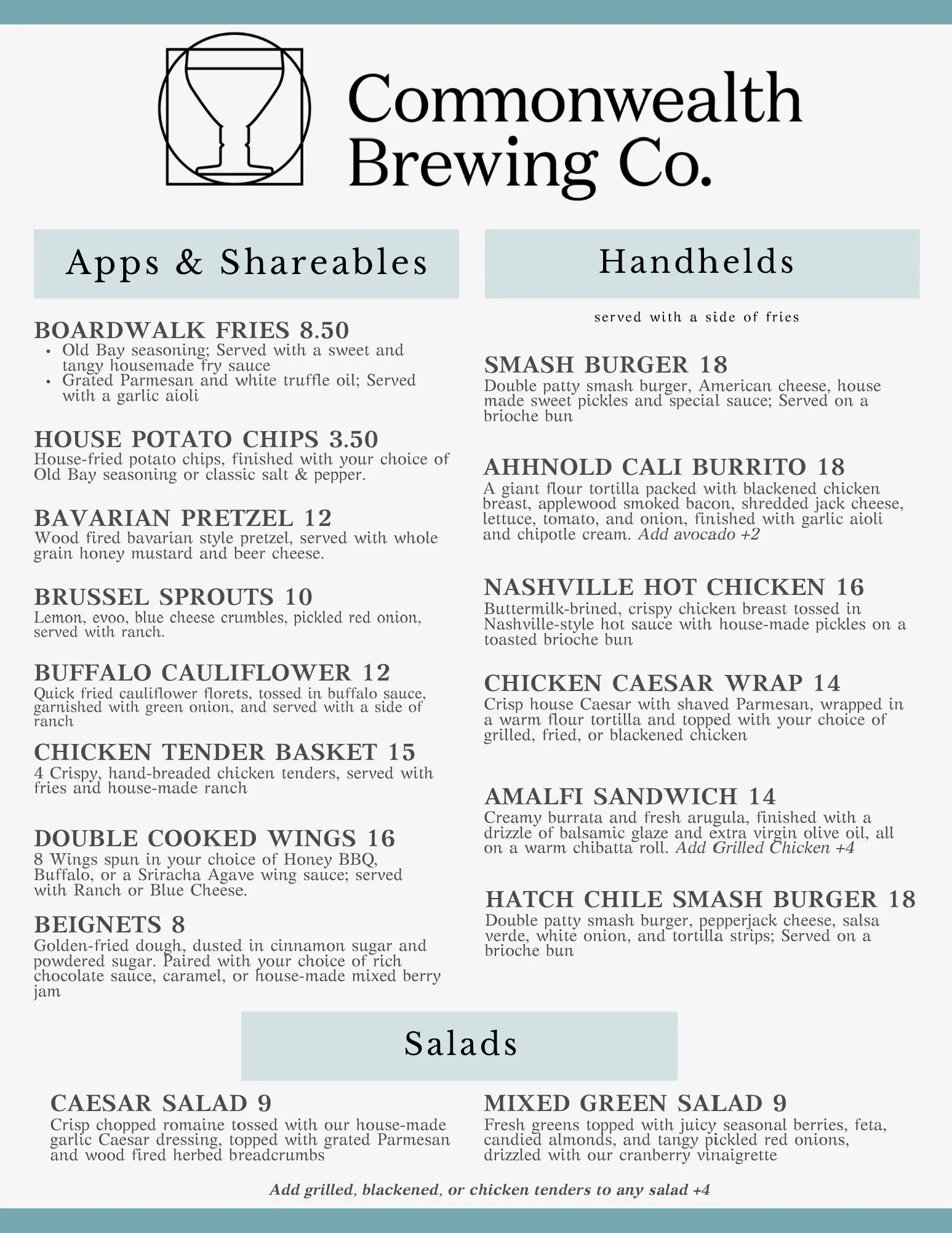 virginia beach fall menu
