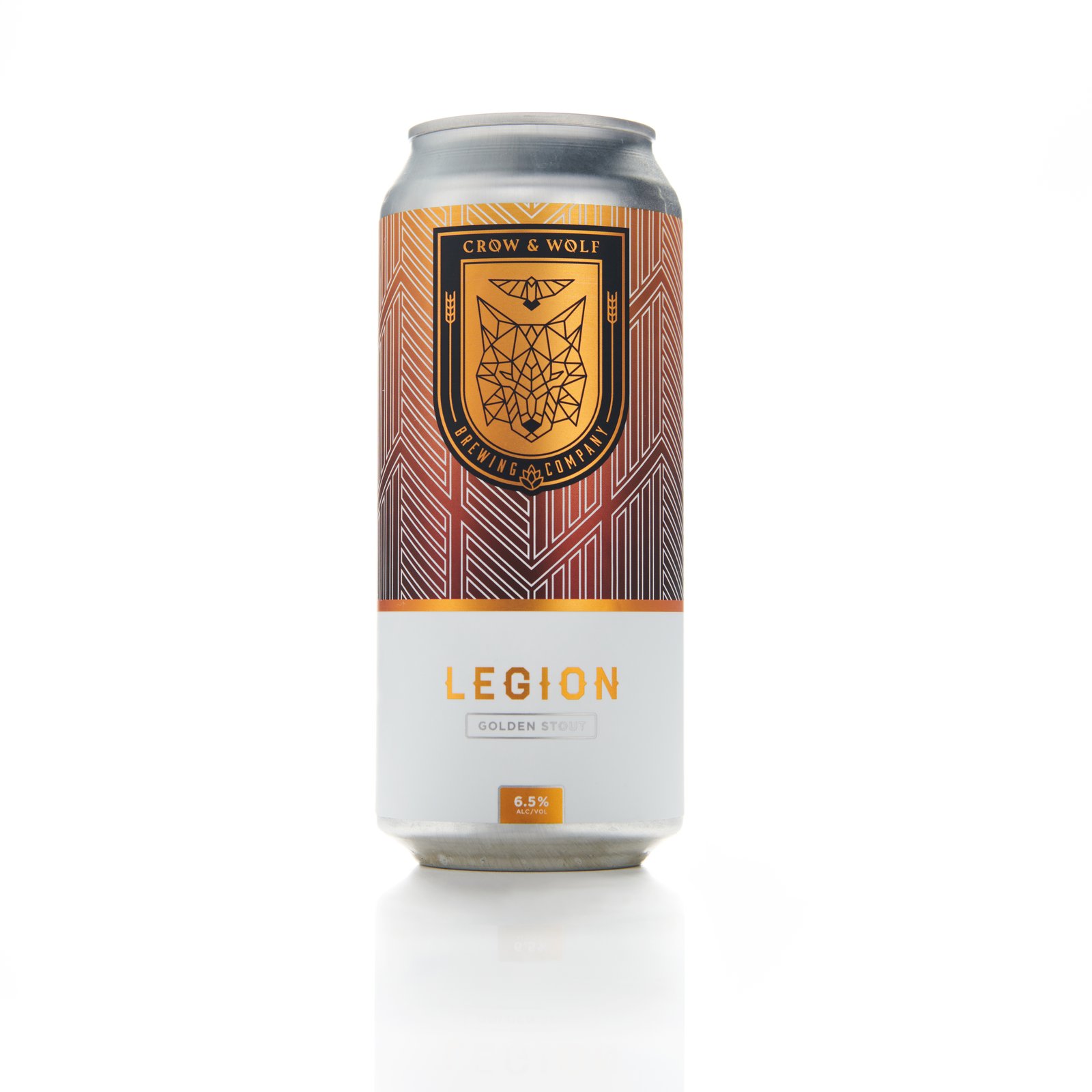 A can of Crow & Wolf Legion on a white background